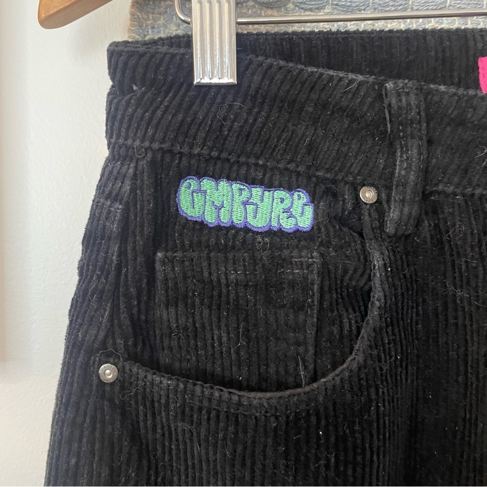 EMPYRE Tori 90s Black Corduroy Skate Pants Baggy Loose High Rise Y2K Women’s - Picture 4 of 7